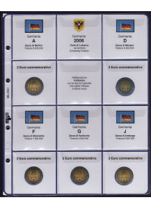 2006 Master Phil foglio e tasche con alloggiamenti per 2 euro Germania 5 Zecche